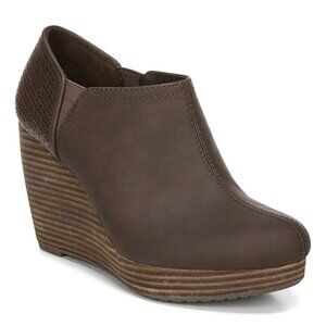 Dr Scholls Womens Almond Toe Wedge Slip on Dress Shootie